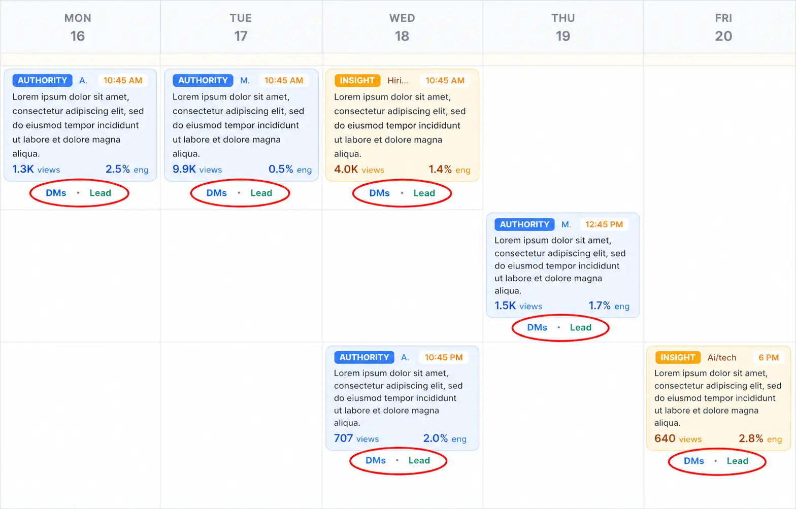 SignalPost pipeline tracking content calendar